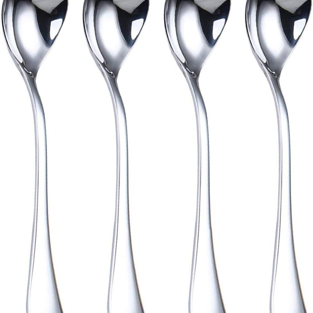 Heart Shaped Spoons, 18/10 Stainless Steel Spoon Set 4 Pack, 6.7 inches, Dessert